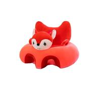 Baby Sofa Seat 3-12 Months,Velvet Infant Sofa with Back & Arm Support, Removable Washable Cover, Plush Floor Seat for Babies (Fox, Padding)