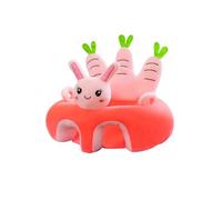 Baby Sofa Seat 3-12 Months,Velvet Infant Sofa with Back & Arm Support, Removable Washable Cover, Plush Floor Seat for Babies (Rabbit, Padding)