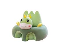 Baby Sofa Seat 3-12 Months,Velvet Infant Sofa with Back & Arm Support, Removable Washable Cover, Plush Floor Seat for Babies (Dinosaur, Padding)