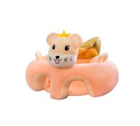 Baby Sofa Seat 3-12 Months,Velvet Infant Sofa with Back & Arm Support, Removable Washable Cover, Plush Floor Seat for Babies (Mouse, Padding)