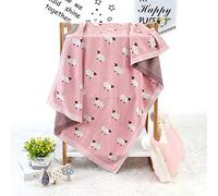 Baby Soft Knit Lovely Cotton Blanket for Boys and Girls, Odot Toddler Warm Swaddle Sleeping Square Throw Blankets Knitted Unisex Patterns Pram Cot Bed Textured Sleep Blanket (Pink,100 x 80 cm)