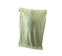 Baby Soft Knit Pure Blanket for Boys and Girls, Odot Toddler Warm Swaddle Sleeping Square Throw Blankets Knitted Unisex Patterns Pram Cot Bed Textured Sleep Blanket (80x100cm,Green)