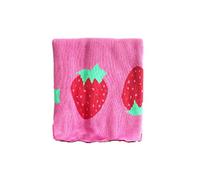 Baby Soft Knit Pure Blanket for Boys and Girls, Odot Toddler Warm Swaddle Sleeping Square Throw Blankets Knitted Unisex Patterns Pram Cot Bed Textured Sleep Blanket (120x100cm,Pink Strawberry)