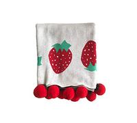 Baby Soft Knit Pure Blanket for Boys and Girls, Odot Toddler Warm Swaddle Sleeping Square Throw Blankets Knitted Unisex Patterns Pram Cot Bed Textured Sleep Blanket (120x100cm,White (Ball))