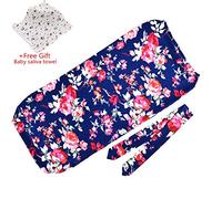 Baby Soft Knit Pure Blanket for Boys and Girls,Odot Toddler Warm Swaddle Sleeping Throw Blankets Knitted Unisex Patterns Pram Cot Bed Textured Sleep Blanket (56cm x 26cm,Navy Blue)