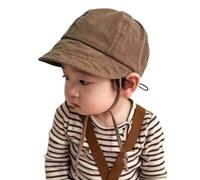 Baby Soft Wide Brim Sun Hat with Chin Strap 6-36 Months Baby Girls Boys UV Protection Summer Cool Hats Infant Toddler Adjustable Cotton Baseball Cap Khaki