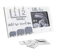 Baby Sonogram Picture Frame 9 x 5" Wood-Based Ultrasound Picture Frames with Countdown Weeks Creative Sonogram Frame Meaningful Gender Reveal Gifts for Pregnant Women..