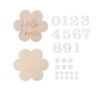 Baby Souvenir Cards Newborn Photo Cards with Flower Monthly Shower Double Sided Photo Card New Parents