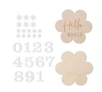 Baby Souvenir Cards Newborn Photo Cards with Flower Monthly Shower Double Sided Photo Card New Parents