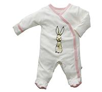 Baby Soy Janey Baby Organic Footie, 0-3M, Rabbit Pink - Peony Trim