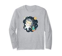 Baby Space Bear Astronaut Retro Little Space Long Sleeve T-Shirt