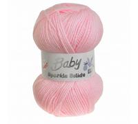 Baby Sparkle Solide Double Knit Wool for Knitting and Crochet by Woolcraft 5 Pack of Pink 7237 - Baby Sparkle