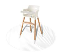 Baby Splash Mat 54 Inches Clear Non Toxic High Chair Table Cloth Anti-Dirt Mat Pet Cat Dog Protector (Round Clear)