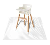 Baby Splat Mat 54" Large - Clear Non-Toxic Floor Protector for Under High Chair and Table Cover, Anti-Mess Mat, Easy to Clean - for Arts, Crafts, Pets, Cats or Dogs (Clear Square)