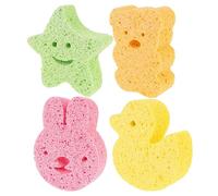 Baby Sponge for Bathing Baby Shower Sponge Cute Shower Scrubber for Infant Bath Supply 4PCS..