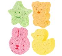 Baby Sponge for Bathing Baby Shower Sponge Cute Shower Sponge Scrubber for Infant Bath Supply 4PCS