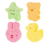 Baby Sponges for Bath,4PCS Baby Bath Sponge Soft Safe Animal Shapes Perfect for Newborn and Toddler Infants Skin
