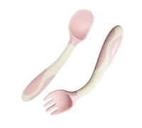 Baby Spoons and Forks,Bendable Led Weaning Spoon Fork | Ergonomic Grip Learning Utensils for Feeding, Flatware First Stage Utensils Set for Weaning Solid Food Feeding Children Kids Girls Boys