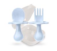Baby Spoons Toddler Utensils Baby Utensils Baby Feeding Baby Fork, Bpa-Free & Phthalate-Free for Baby & Toddler, 1 Set Ice Blue