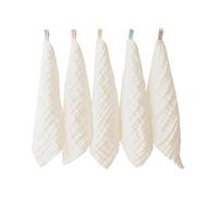 Baby Square Face Towel Infant Drooling Bib Wash Cloth Cotton Muslin Handkerchief Skin Friendly Nursing Burp Cloth 5pcs Baby Face-Towel for Cotton Baby Face-Towel for Washing Face