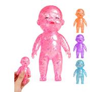 Baby Squishy Glittery Set,Slow Rising Squishy Baby Toys,Cute Soft Squishys babys, Portable Slow Rising Malt Sugar Stress Ball for Adult Kid Office Home Stress Relief Gift (Random colors)