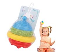 Baby - Stacking Rings | Stacker Rings T0y | Soft Rubber Pvc T0y, Stacking and Nesting Circles Toys, Early Learning Sensory Stackings Toys - Nesting Puzzle of Flying Saucer Shape