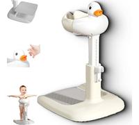 Baby Standing Bath Maker, Baby Shower Stand, Adjustable Height, Portable with Anti-Slip Base, Free Mother Hands (Khaki,No Bench)