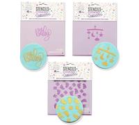 Baby Stencils for Cookie & Cupcake - Stencils Set for Cookies, Toppers & Cake Decorating - Includes 3 Mess-Free Designs Oh Baby, Feet & Mobile - 3 Pcs
