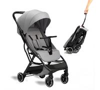 Baby Stroller, 2 in 1 Lightweight UmbrellaTravel Stroller with Automatic Fold, Compact with Basket for Airplane Walking(Gray)