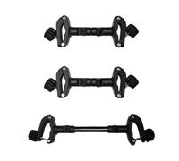 Baby Stroller Connector 3pcs Links Two Single Strollers | Iron and Plastic Build, Lightweight Sturdy Outdoor Use, Black Finish, for Parent Family with Two Boys and Girls