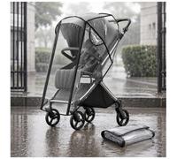 Baby Stroller Cover for Silver Cross Clic 2021-2026 | Waterproof Pushchair Weather Shield Dual Long Zippers Side Ventilation Holes Windproof Dustproof Stroller Cover