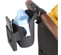 Baby Stroller Cup Holder,Phone Drink Mount for Walker | Adhesive Stroller Cup Phone Holder for Daily, Travel, Outdoors, Beverage, Baby Bottle, Beach, Commuting, Camping, Shopping