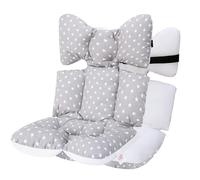 Baby Stroller Cushion, Baby Pushchair Seat Liners Pram Liner Universal Baby Stroller Seat Cushion Soft and Breathable 3D Air Mesh Cotton Pushchair Accessories (Gray+Stars)