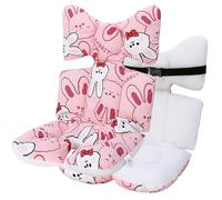 Baby Stroller Cushion, Baby Pushchair Seat Liners Pram Liner Universal Baby Stroller Seat Cushion Soft and Breathable 3D Air Mesh Cotton Pushchair Accessories (Pink Rabbit)