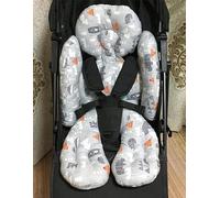 Baby Stroller Cushion Seat Liner Cotton Pushchair Seat Pads Universal Pram Insert Pad Warm Pushchair Seat Covers for Pram Buggy Baby Carriage Washable Winter Thick Infant Pushcar Seat Mat