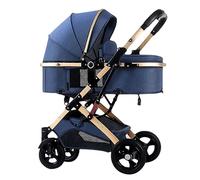Baby Stroller for Newborn, 2 in 1 Baby Stroller for Infant and Toddler, Baby Pram Pushchair High Landscape Baby Carriage Two-Way Pram Trolley Ideal for 0-36 Months(Blue B)
