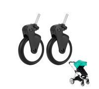 Baby Stroller Front Wheel, 3cm Diameter Kids Carriage Wheel Rubber Baby Stroller Front Wheels 360° Rotatable for Babyzen, Kiddopotamus, Chbaby (Pair of Front Wheels)