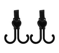 Baby Stroller Hooks for Hanging 2pcs Double Hook Black Abs PC | Secure Attachment System, Graduation Time School Season Decor, Carabiner Clips for Park Strolls and Travel Kit