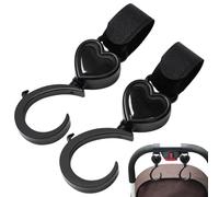 Baby Stroller Hooks for Hanging Bags - Stroller Hook | Carabiner Clips | Strong Stroller Hanging Clip | Easy-Attach Stroller Clip | Rotating Stroller Clip | Extra-Large Stroller Hook | Mommy Hook for