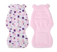 Baby Stroller Liner, Reversible Cushion, Soft Bean Down, Breathable Oxford Cloth, Thickened Padding, (40 x 80 cm, Grey), Perfect For Pushchair, Vehicle Seat, Comfort Support