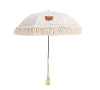 Baby Stroller Parasol, UV Proof Baby Pram Umbrella with Clamp, Universal Baby Parasol, Tassel Stroller Sun Shade Sun Protection Sun Shade for Trolley, Bike, Wheelchair (Bear)