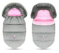 Baby Stroller Pushchair Footmuff Warm Snowman Light Grey/Pink