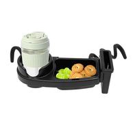 Baby Stroller Snack Tray with Cup Holder,3 in 1 Universal Pram Food Tray Removable Reusable Storage Cup Holder Spiral Wound for Strollers Travel Shopping Going Out