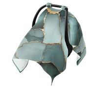 Baby Stroller Sun Cover Black Out Net Cover,Protects from Snow Marble Green Grey