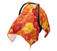 Baby Stroller Sun Cover Black Out Net Cover,Travel Accessories Red Yellow Flower