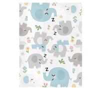 Baby Stroller Sun Cover Black Out Stroller Blackout Cover,Protects from Dust and Snow Cute Cartoon Grey Elephants