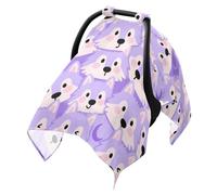 Baby Stroller Sun Cover Black Out Stroller Netting,Protects from Dust and Snow Cartoon Cute Fox Purple