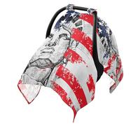 Baby Stroller Sun Cover Breathable Net for Bassinet,Protects from Snow USA - Statue of Liberty & Stars - Stripes