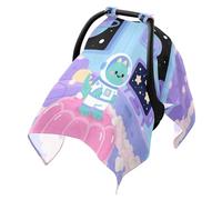 Baby Stroller Sun Cover Fit Car Seat Sun Shade, Protects from Dust and Snow Cartoon Cute Astronauts Dinosaur Purple