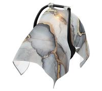 Baby Stroller Sun Cover UV Protection Bug Net Cover,Travel Accessories Marble White Grey